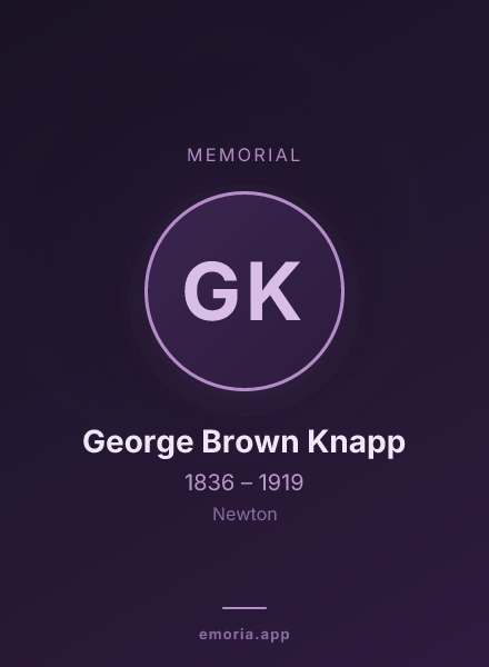 Memorial portrait of George Brown Knapp