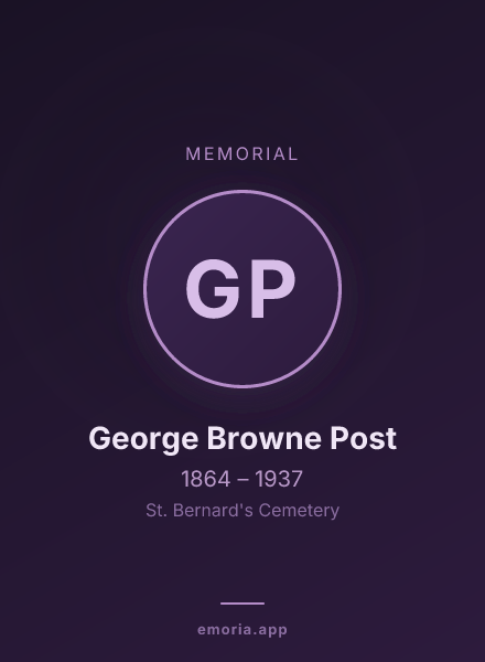 Memorial portrait of George Browne Post
