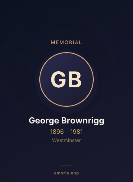 Memorial portrait of George Brownrigg