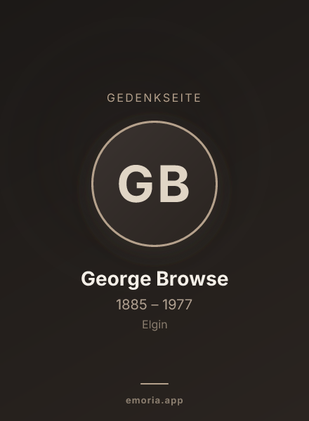 Gedenkportrait von George Browse