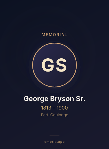 Memorial portrait of George Bryson Sr.