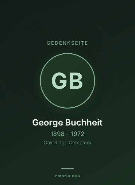 Gedenkportrait von George Buchheit