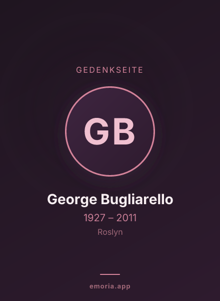 Gedenkportrait von George Bugliarello
