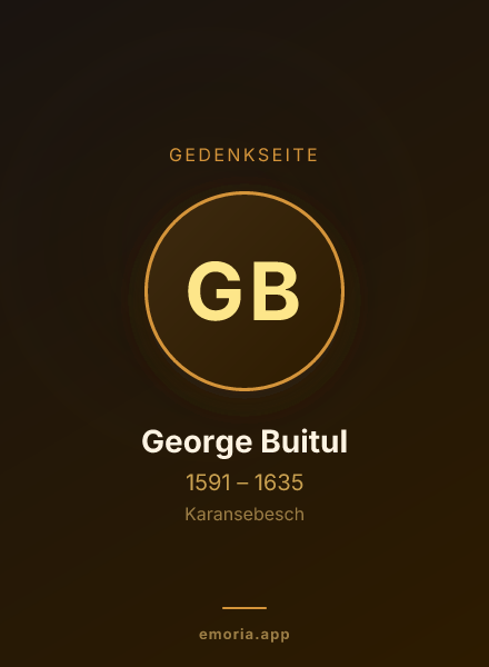 Gedenkportrait von George Buitul