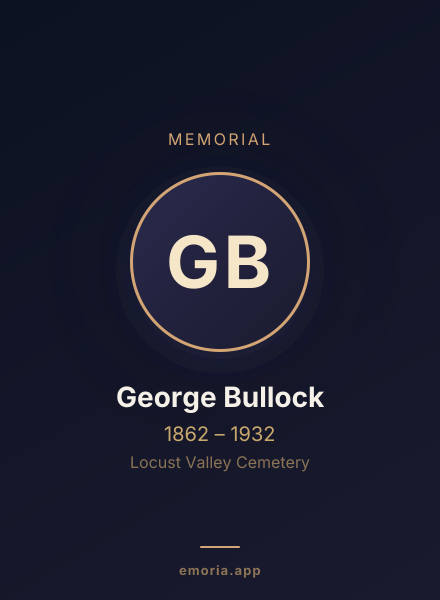 Memorial portrait of George Bullock