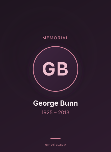 Memorial portrait of George Bunn