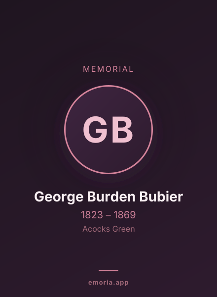 Memorial portrait of George Burden Bubier