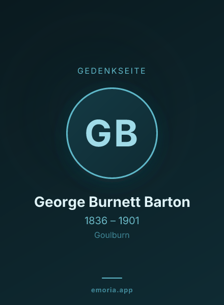 Gedenkportrait von George Burnett Barton