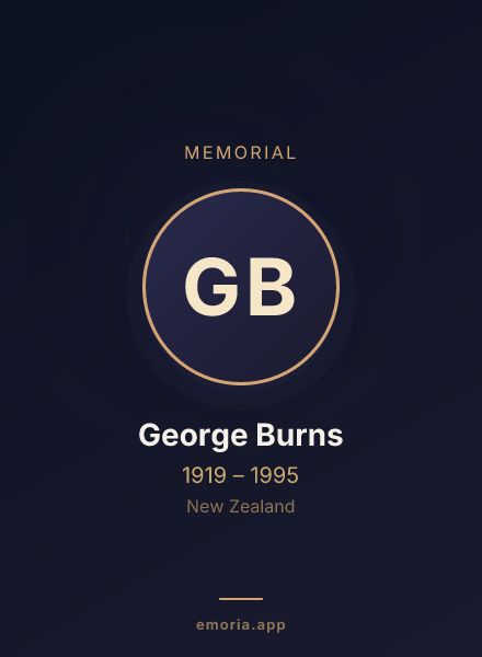 Memorial portrait of George Burns