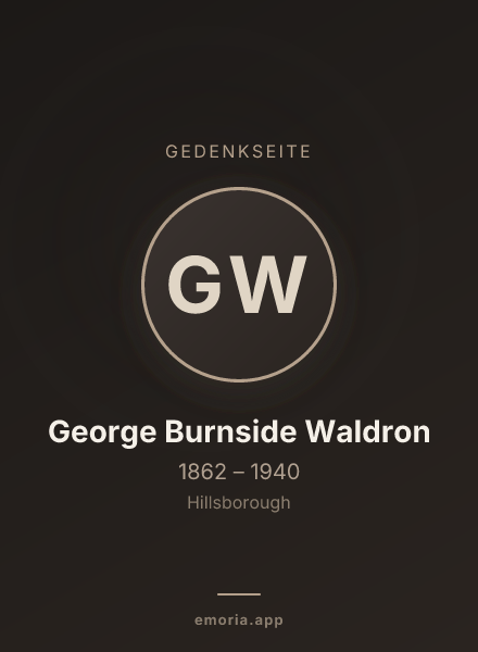 Gedenkportrait von George Burnside Waldron