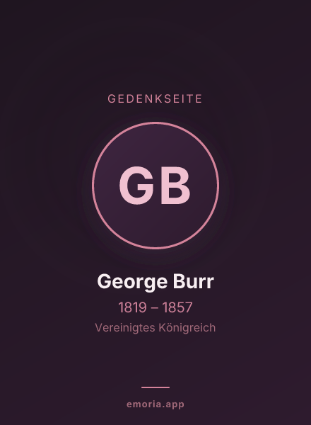 Gedenkportrait von George Burr