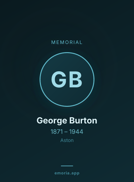 Memorial portrait of George Burton