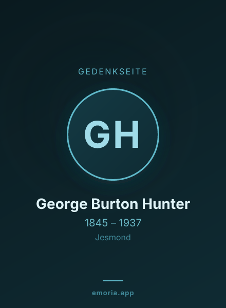 Gedenkportrait von George Burton Hunter