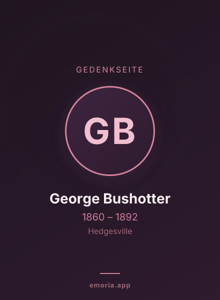 Gedenkportrait von George Bushotter