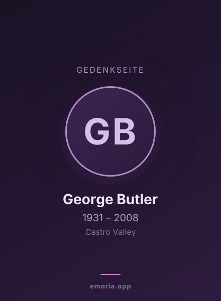 Gedenkportrait von George Butler