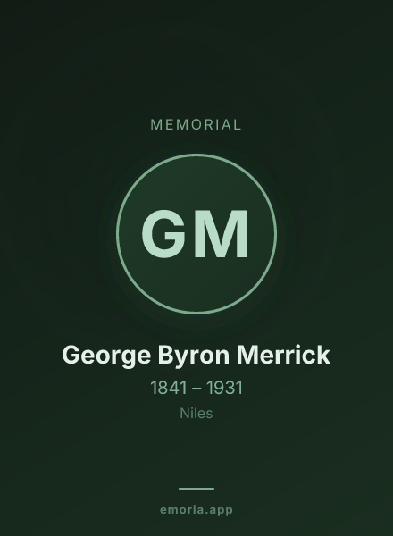 Memorial portrait of George Byron Merrick
