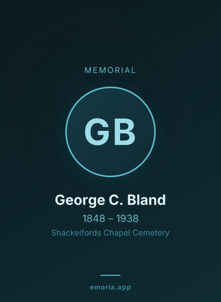 Memorial portrait of George C. Bland