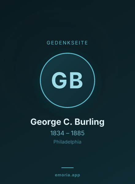 Gedenkportrait von George C. Burling