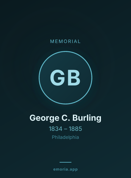 Memorial portrait of George C. Burling