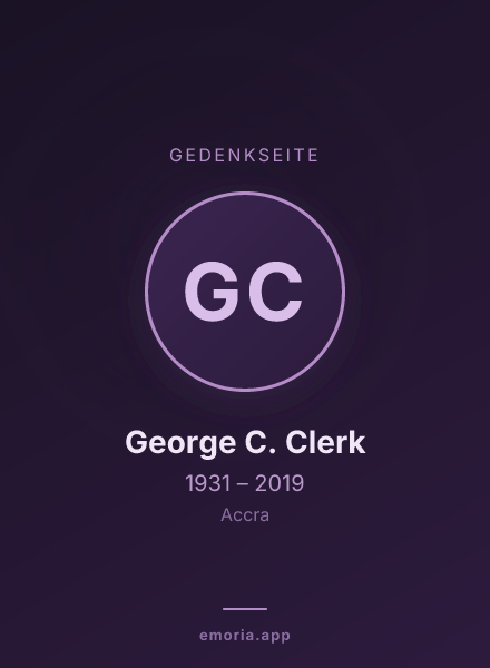 Gedenkportrait von George C. Clerk