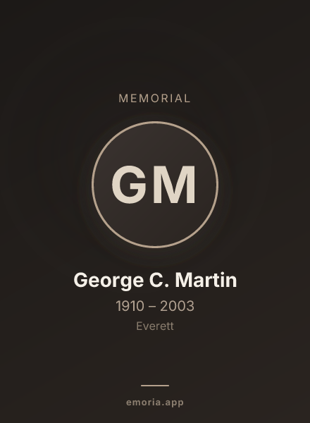 Memorial portrait of George C. Martin