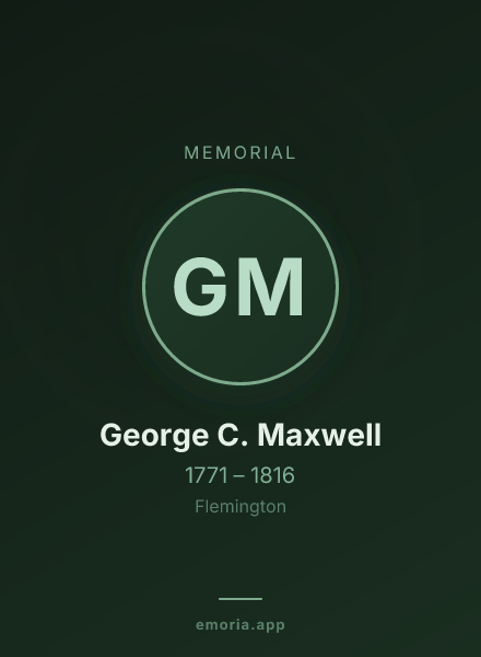 Memorial portrait of George C. Maxwell