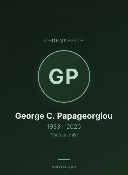 Gedenkportrait von George C. Papageorgiou