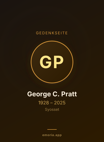 Gedenkportrait von George C. Pratt