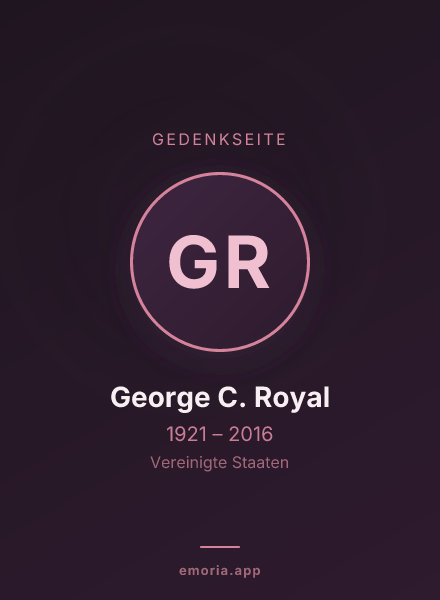Gedenkportrait von George C. Royal