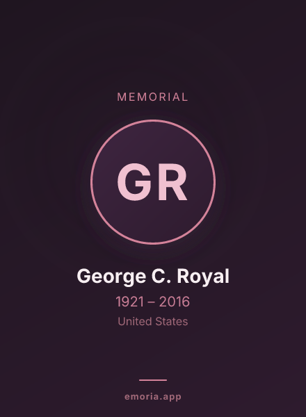 Memorial portrait of George C. Royal