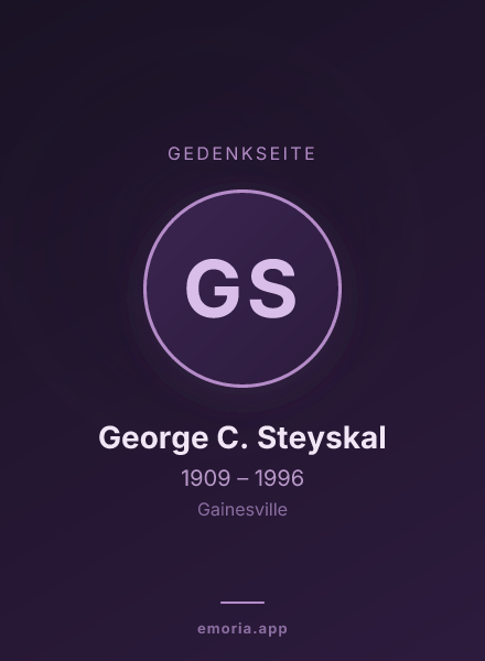 Gedenkportrait von George C. Steyskal