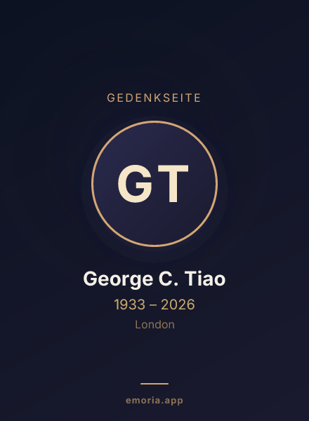 Gedenkportrait von George C. Tiao