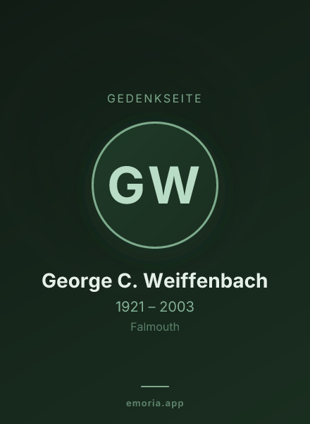 Gedenkportrait von George C. Weiffenbach