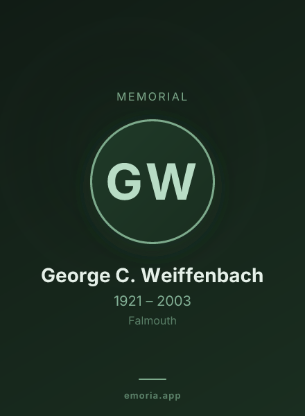Memorial portrait of George C. Weiffenbach