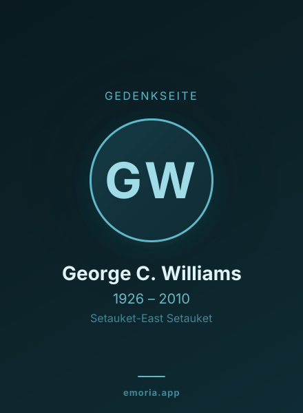 Gedenkportrait von George C. Williams