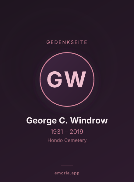 Gedenkportrait von George C. Windrow