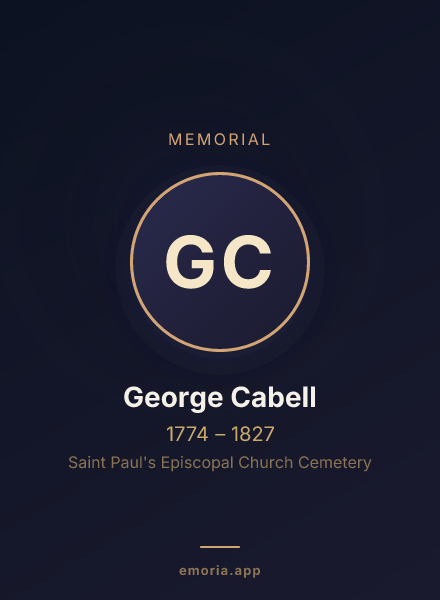 Memorial portrait of George Cabell