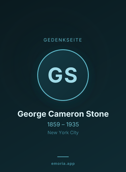 Gedenkportrait von George Cameron Stone