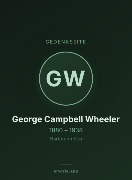 Gedenkportrait von George Campbell Wheeler