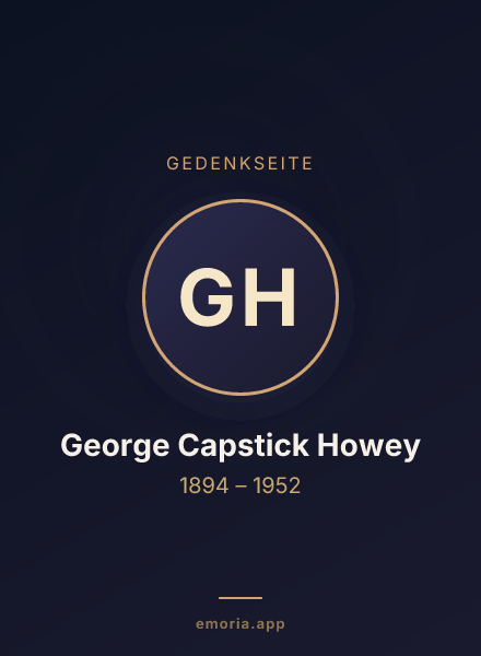 Gedenkportrait von George Capstick Howey