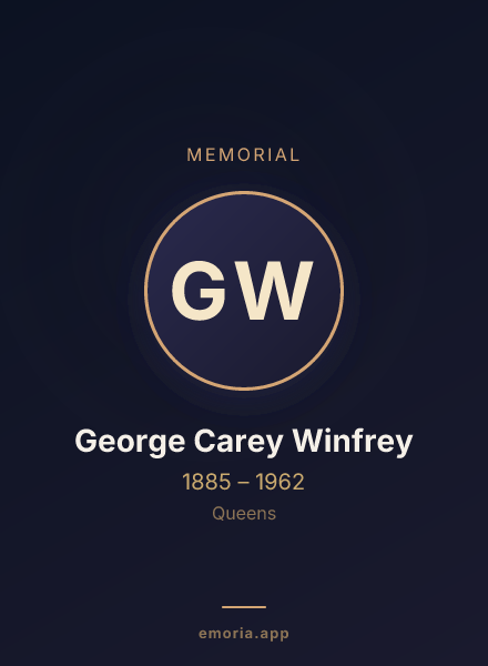 Memorial portrait of George Carey Winfrey