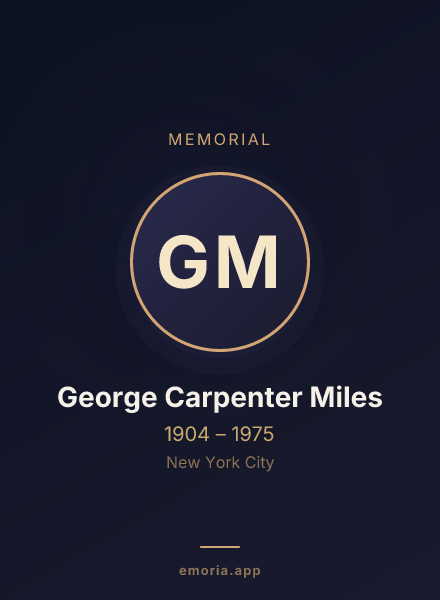Memorial portrait of George Carpenter Miles
