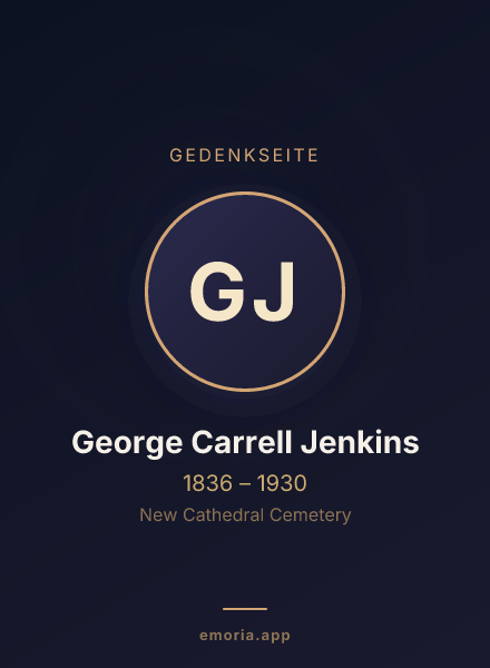 Gedenkportrait von George Carrell Jenkins
