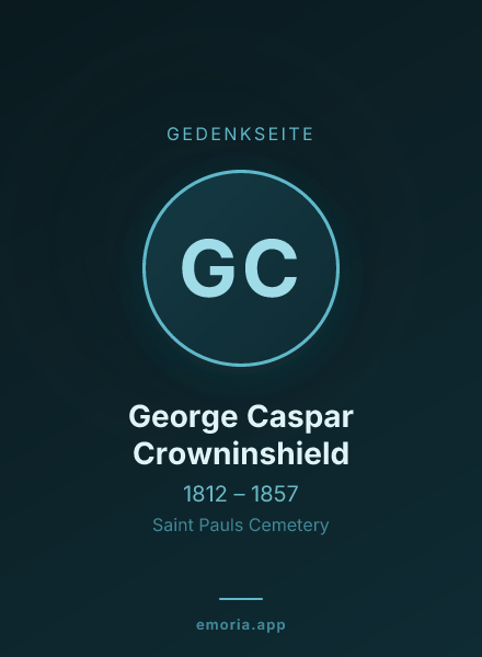 Gedenkportrait von George Caspar Crowninshield