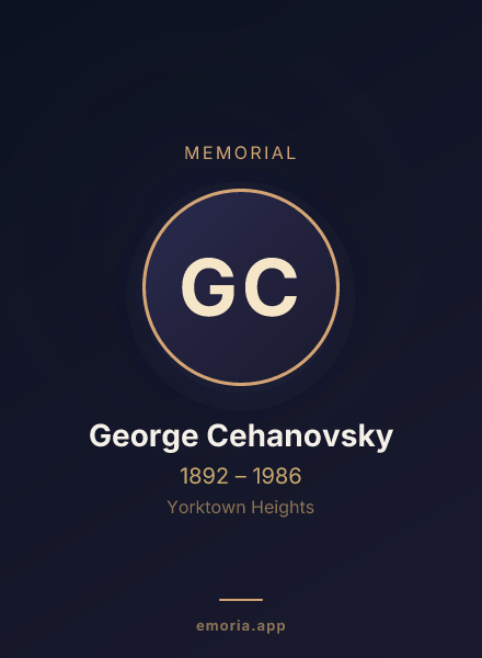 Memorial portrait of George Cehanovsky