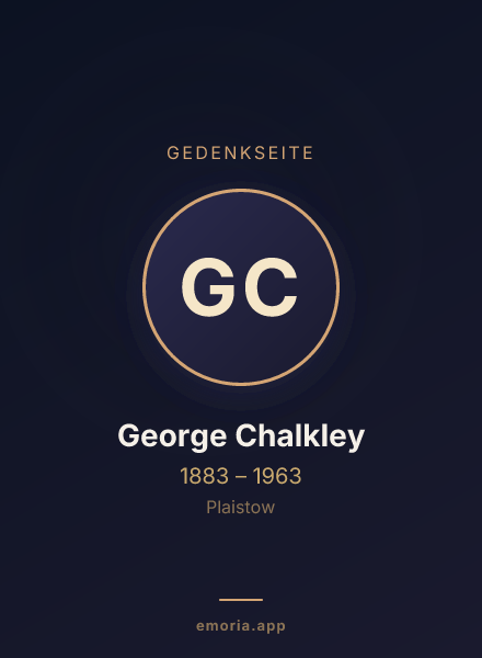 Gedenkportrait von George Chalkley