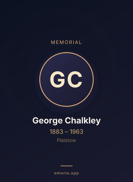 Memorial portrait of George Chalkley