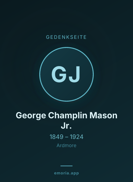 Gedenkportrait von George Champlin Mason Jr.