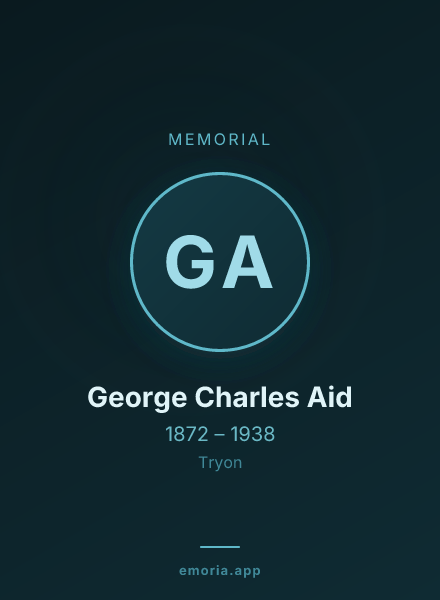 Memorial portrait of George Charles Aid