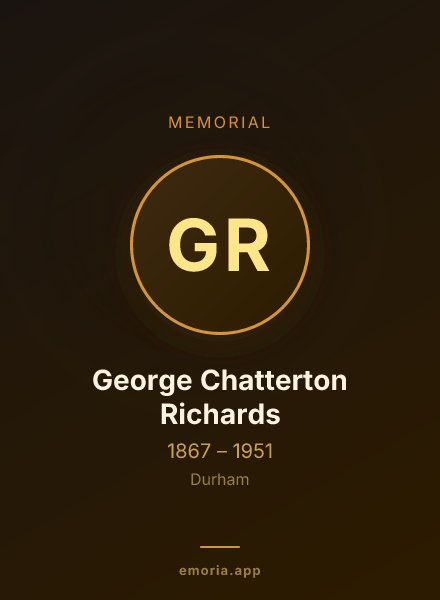 Memorial portrait of George Chatterton Richards